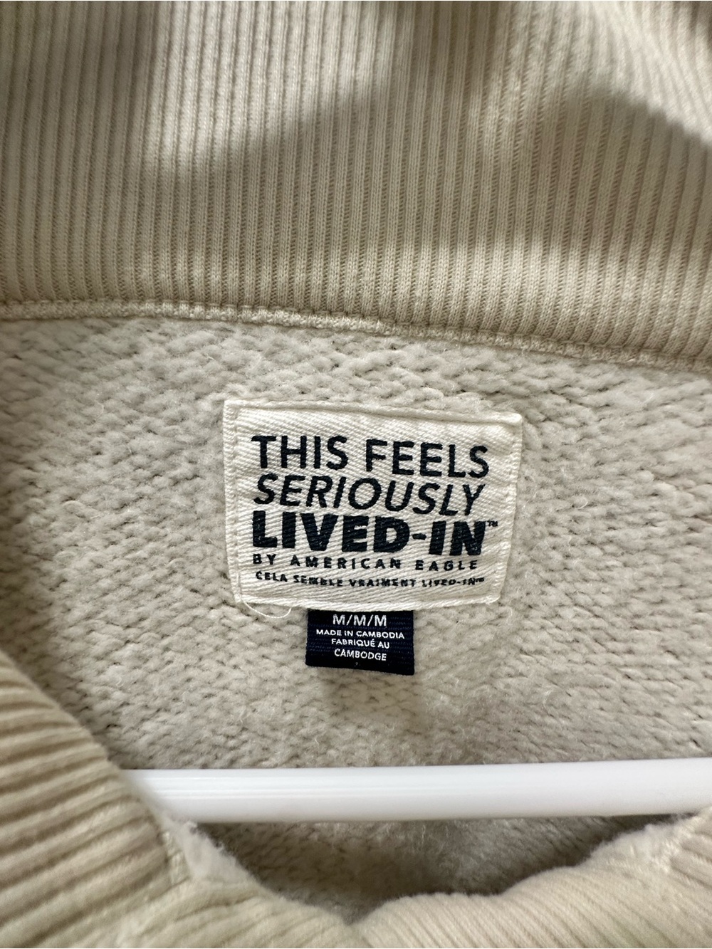 American Eagle Outfitters Cream and White Striped Pullover - Picture 3 of 3